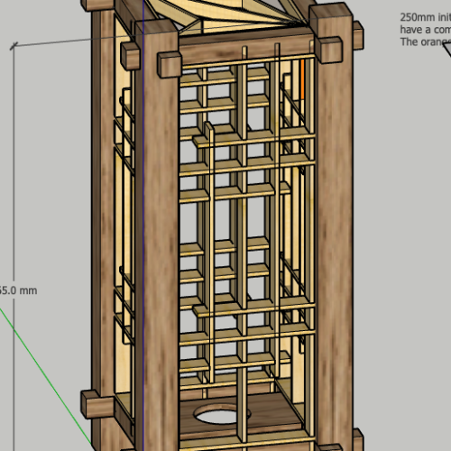 Sketchup 3D Model: Shoji Lamp Plan
